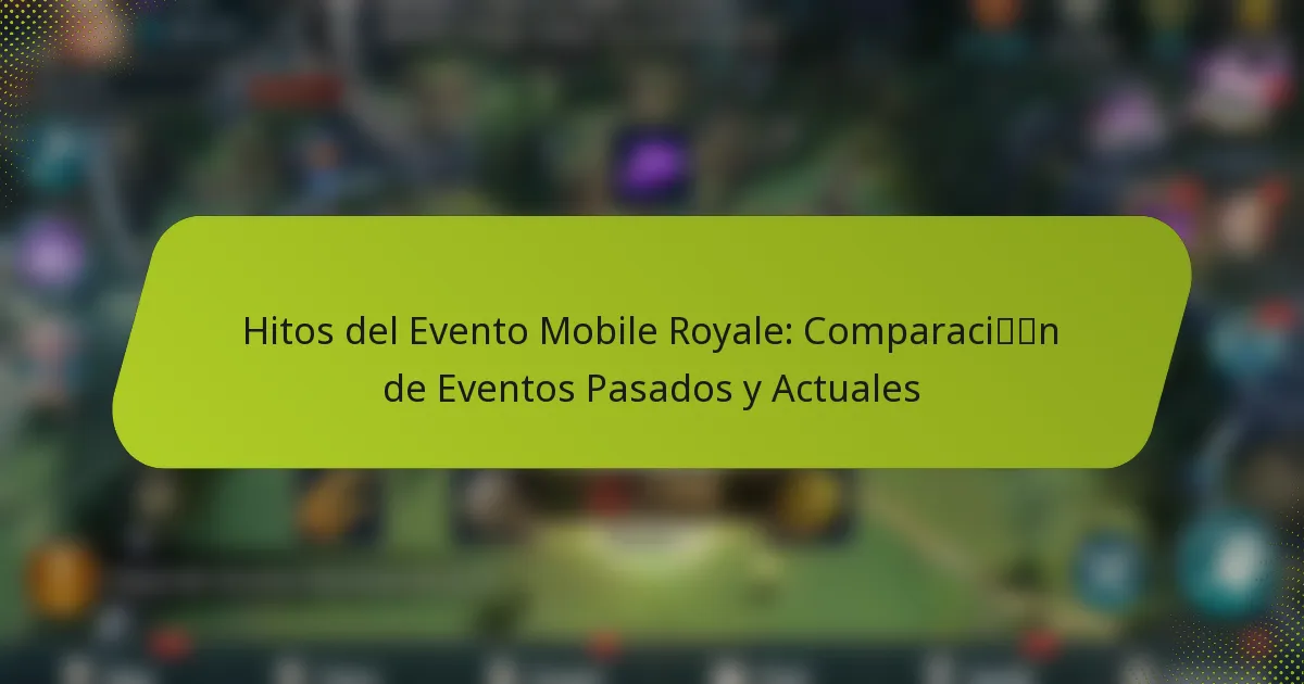Hitos del Evento Mobile Royale: Comparación de Eventos Pasados y Actuales
